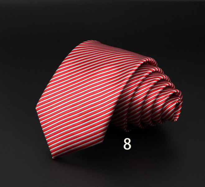 Men's Striped British Gentleman Polyester Fiber Tie 9 Men's Striped British Gentleman Polyester Fiber Tie - Image 9
