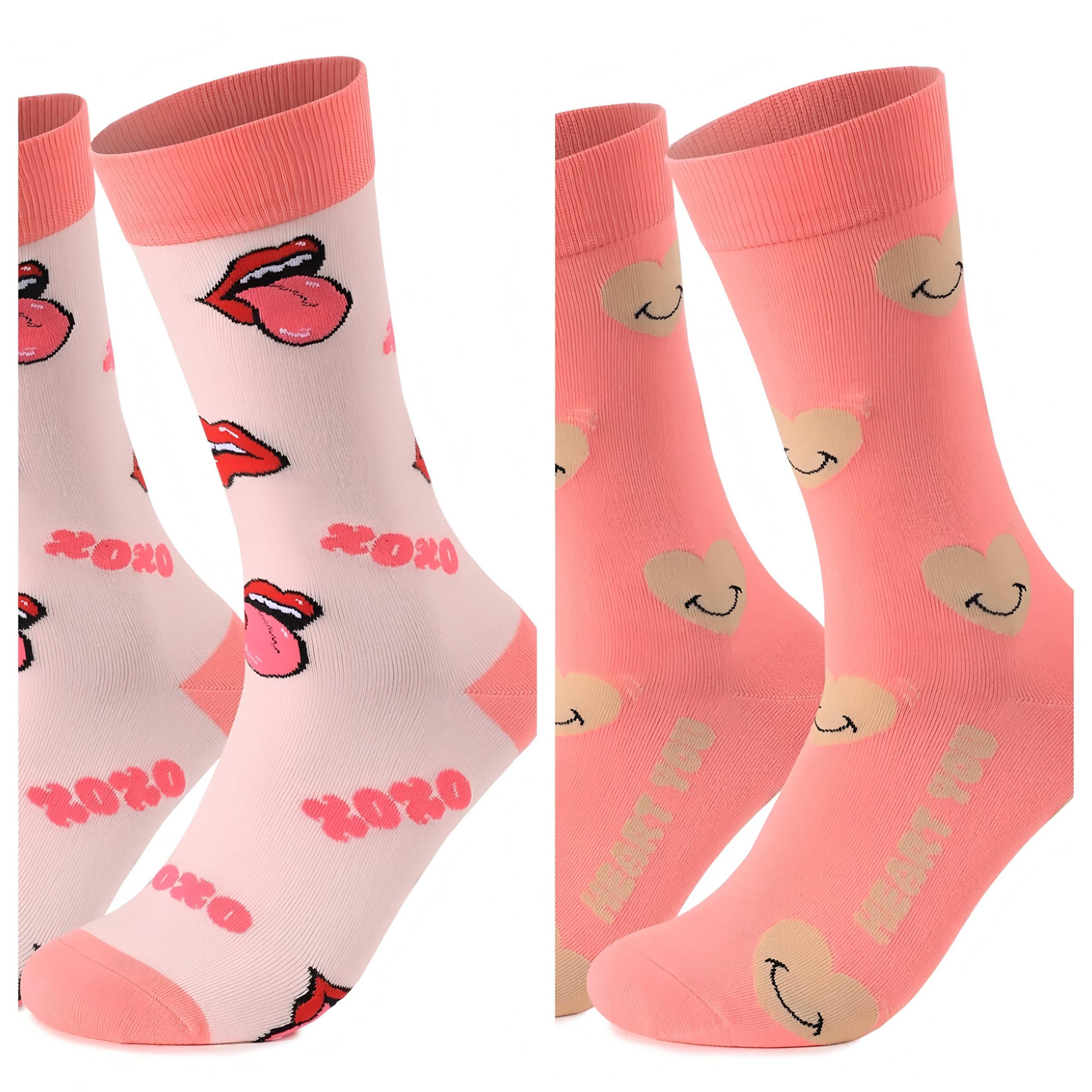 Trending Valentine's Day Gift Item 2 Pairs Of Mid-Calf Cotton Socks For Couples Unisex Soft And Cozy Design 1 Trending Valentine's Day Gift Item 2 Pairs Of Mid-Calf Cotton Socks For Couples Unisex Soft And Cozy Design