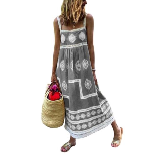 Short Sleeve Printed Kaftan