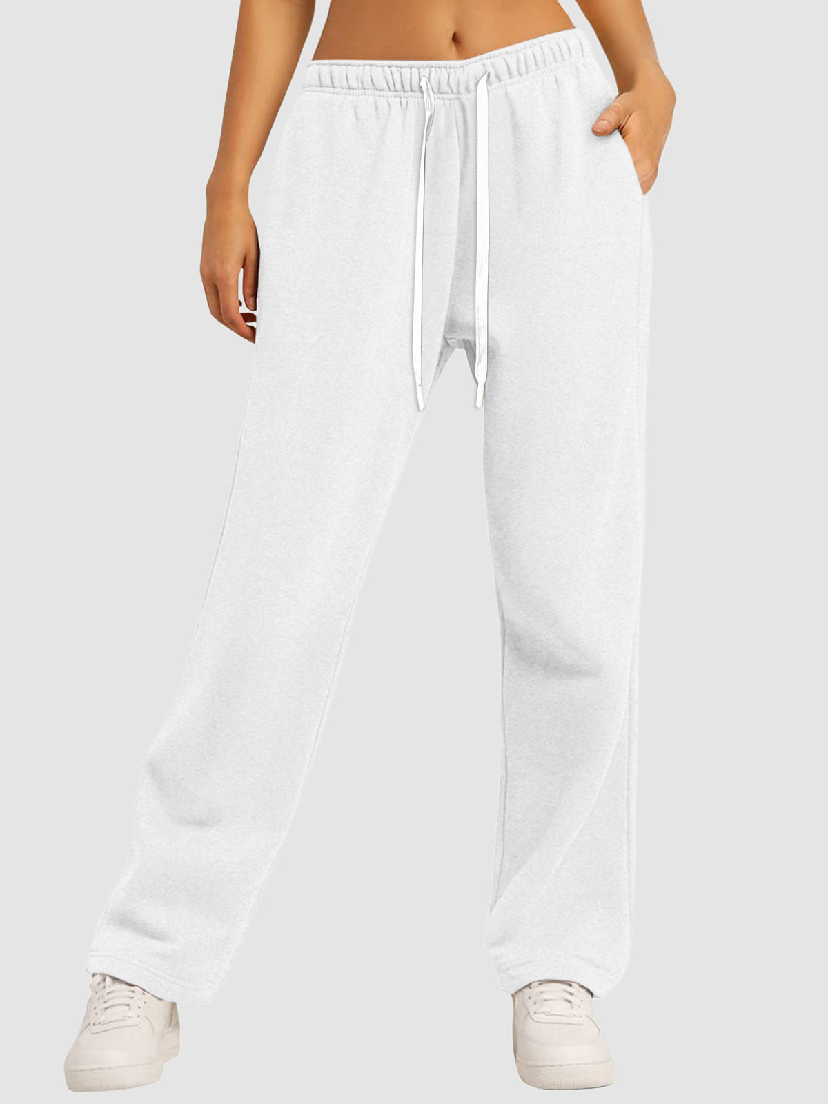 Fleece Lined Sweatpants Thermal Straight Leg Joggers 7 Fleece Lined Sweatpants Thermal Straight Leg Joggers - Image 7
