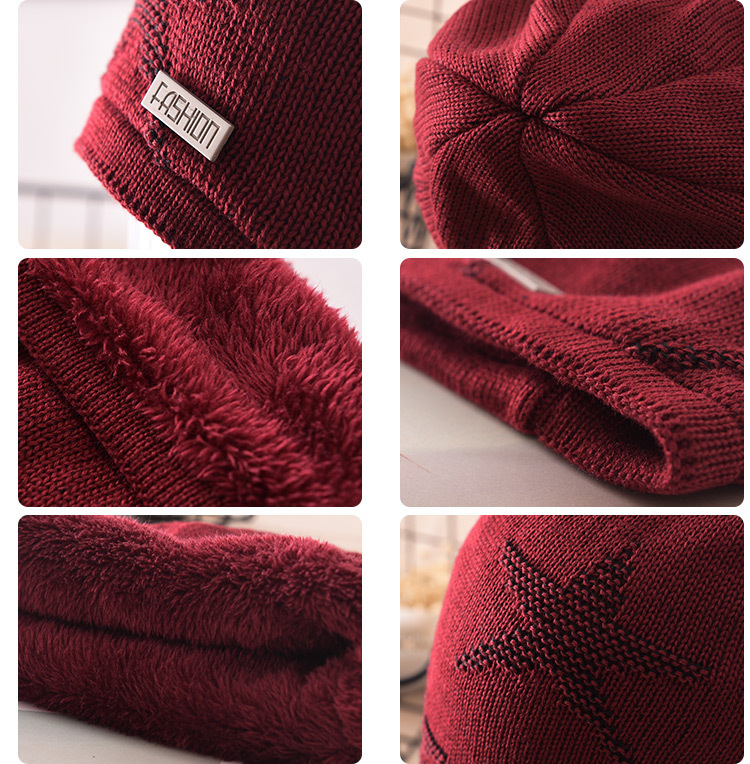 Men's Fashion Knitted Outdoor Warm Woolen Cap 4 Men's Fashion Knitted Outdoor Warm Woolen Cap - Image 4