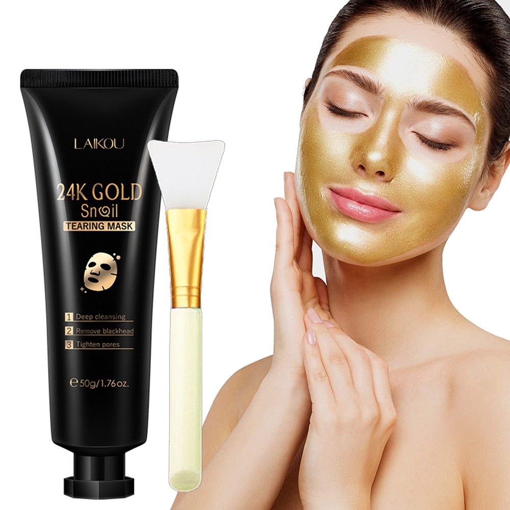 Gold Peel Off Mask 24K Gold Snail Deep Cleansing Mask 5 Gold Peel Off Mask 24K Gold Snail Deep Cleansing Mask - Image 5