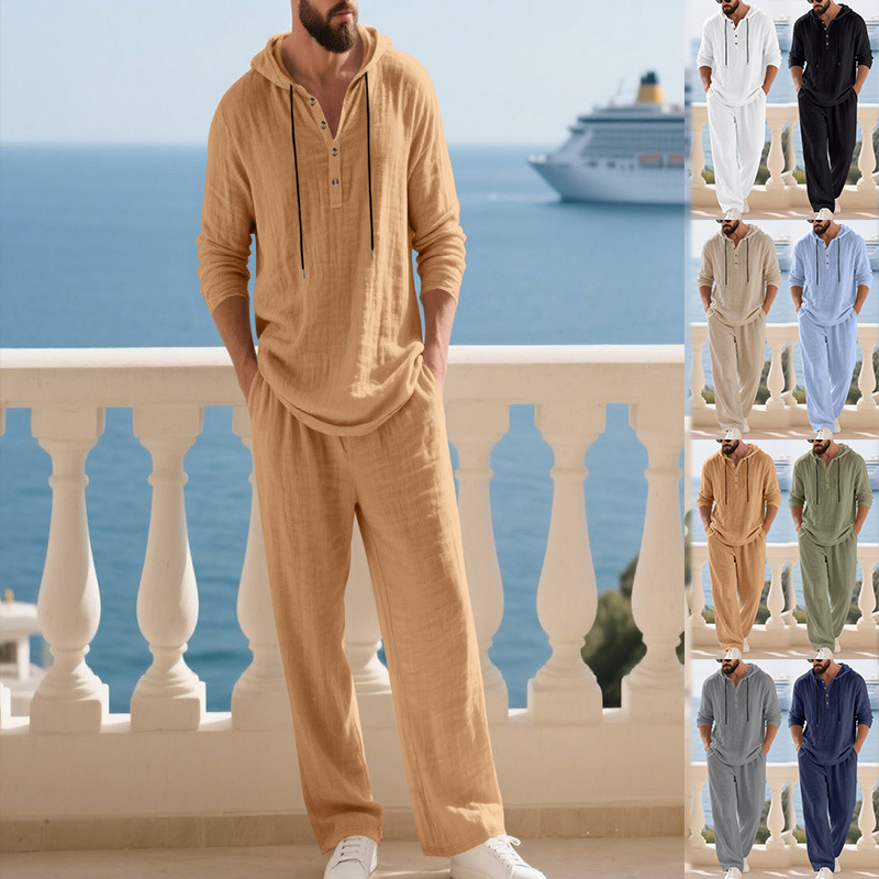 Men's Loungewear Set Casual Hooded Long Sleeve Lounge Suit 4 Men's Loungewear Set Casual Hooded Long Sleeve Lounge Suit - Image 4