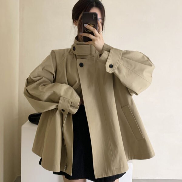 Summer Collection — Fall Winter Stand Collar Skirt Elegant Trench Coat