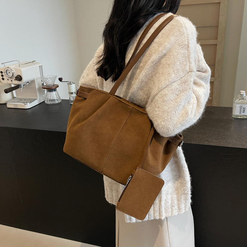 Luxury Suede Commute Handbag Minimalist Suede Tote 1 Luxury Suede Commute Handbag