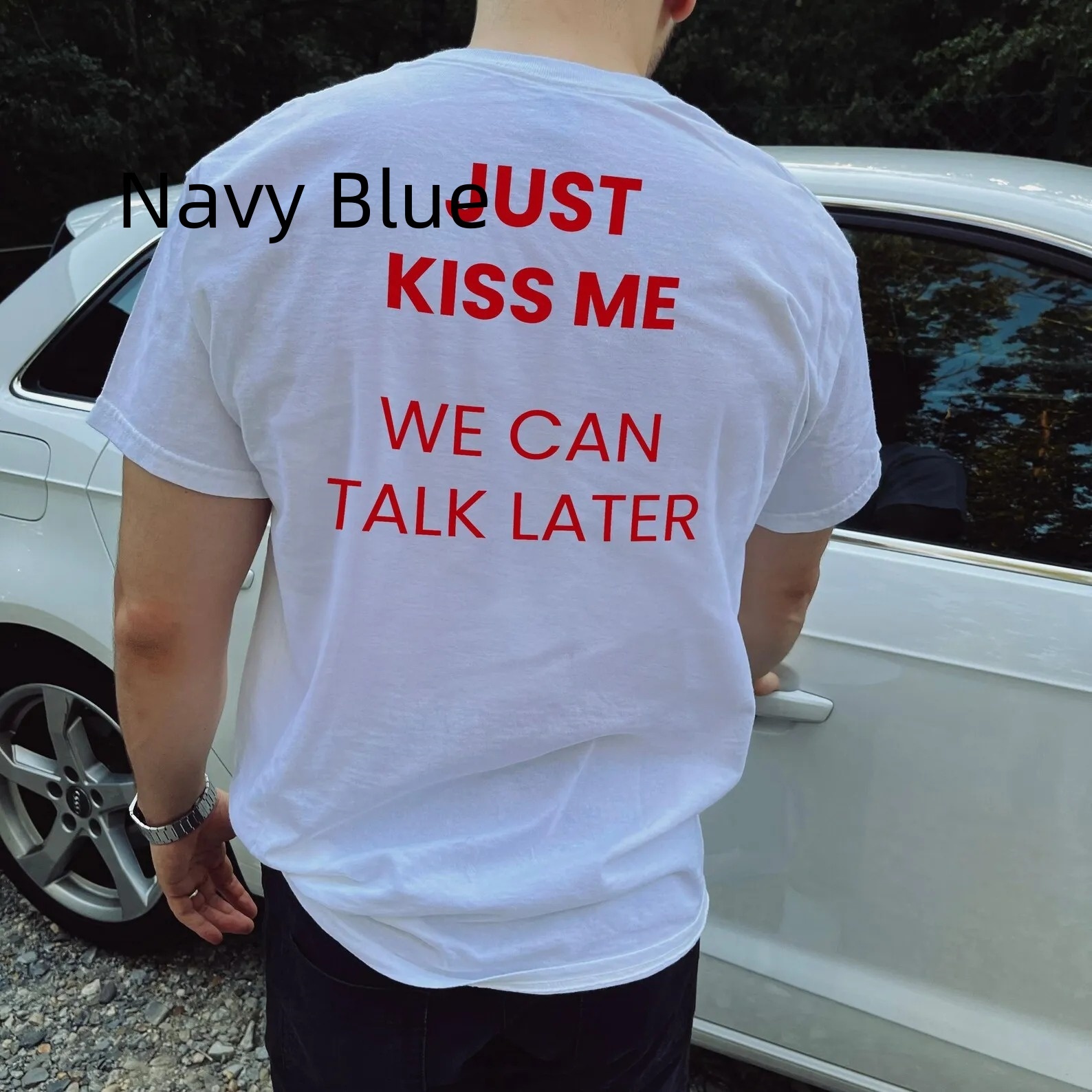 JUST KISS ME WE LATER Men's Printed Short Sleeve 8 JUST KISS ME WE LATER Men's Printed Short Sleeve - Image 8