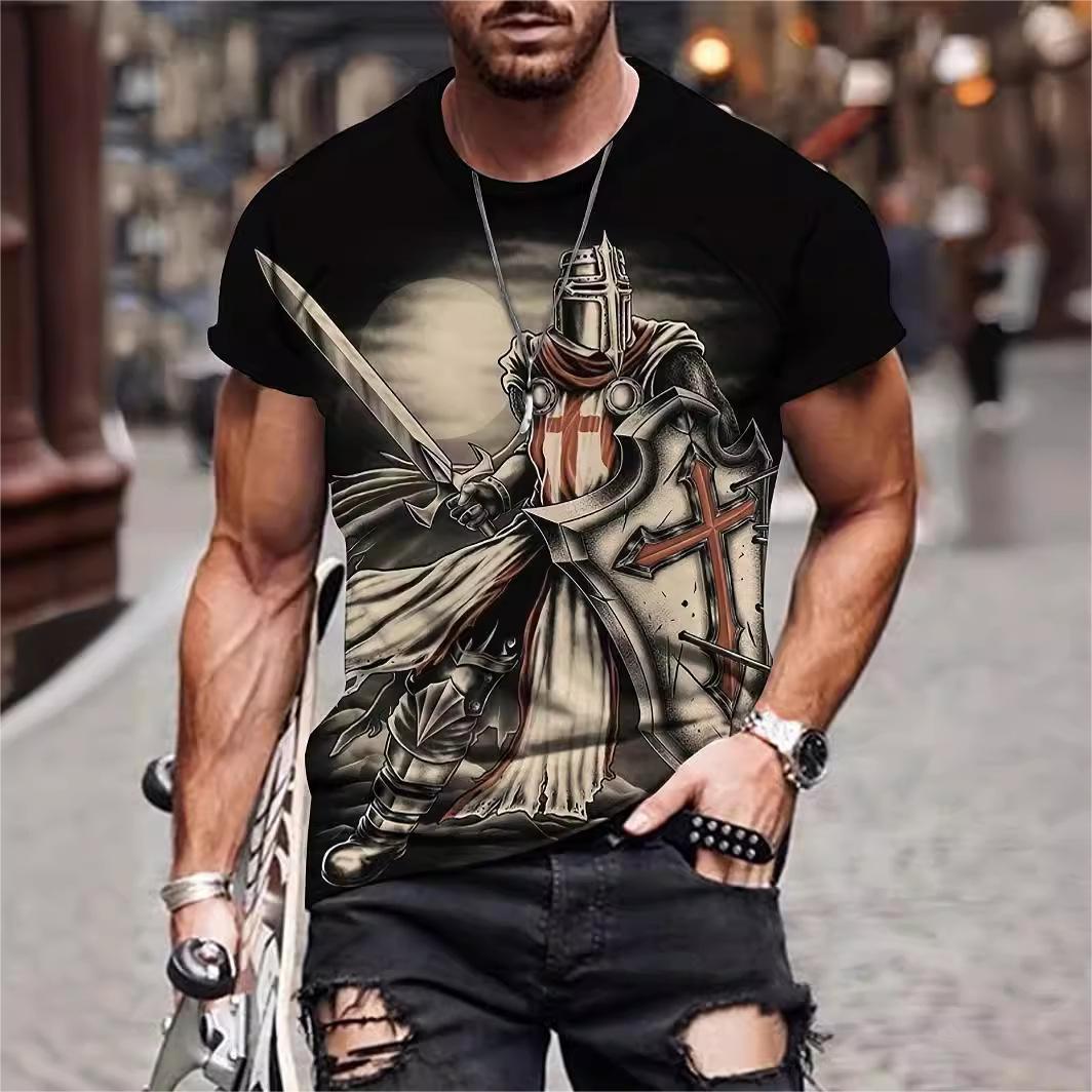 3D Printed T-shirt Men's Summer Casual Breathable Short Sleeve Top 6 3D Printed T-shirt Men's Summer Casual Breathable Short Sleeve Top - Image 6