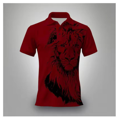 Summer Lion Printing Business Casual T-shirt 5 Summer Lion Printing Business Casual T-shirt - Image 5
