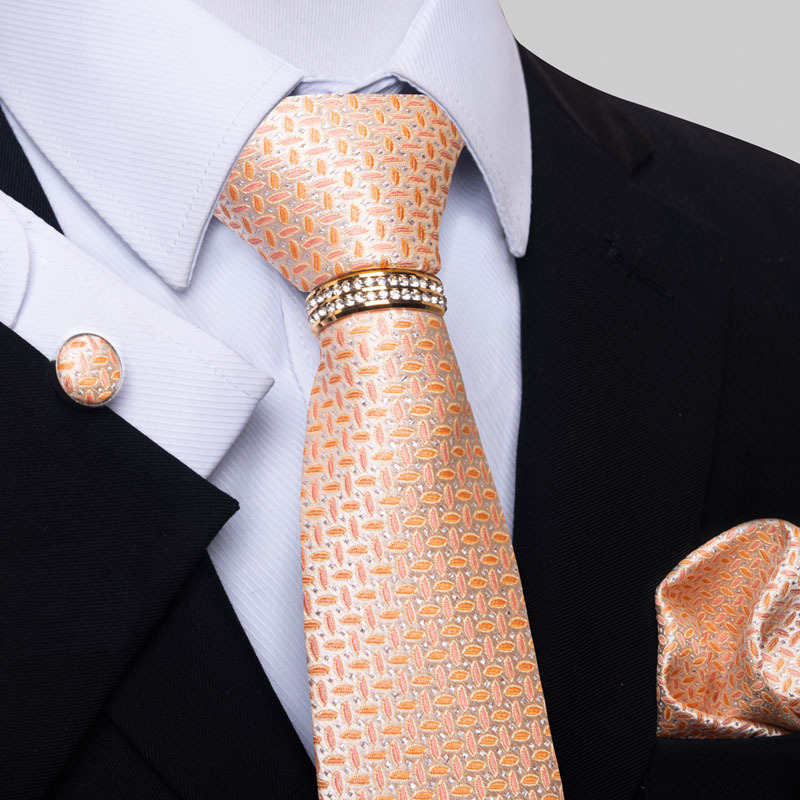 Multi Colored Striped Floral Mens Tie 4 Multi Colored Striped Floral Mens Tie - Image 4