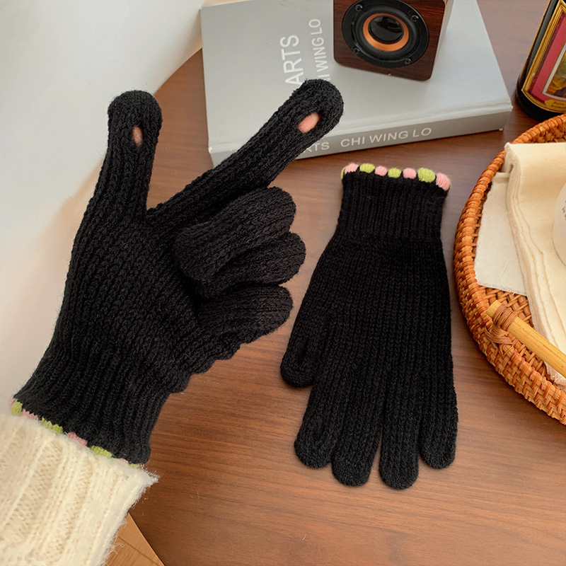 Winter Fingerless Knitted Gloves Touchscreen Warm Windproof 6 Winter Fingerless Knitted Gloves Touchscreen Warm Windproof - Image 6