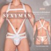Men's Sexy Body Harness Jumpsuit | Elastic Strap Bodysuit