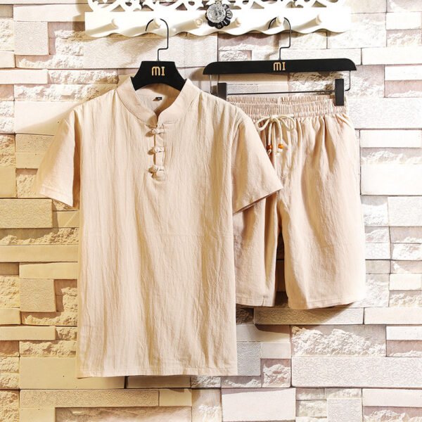 Men's Edit — Men's Linen Shorts Short Sleeve Suit | Chinese Style Set