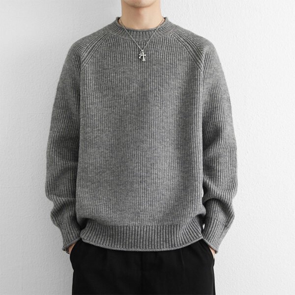 Men's Edit — Men's Sweater Chunky Knit Loose Fit Warm Crewneck