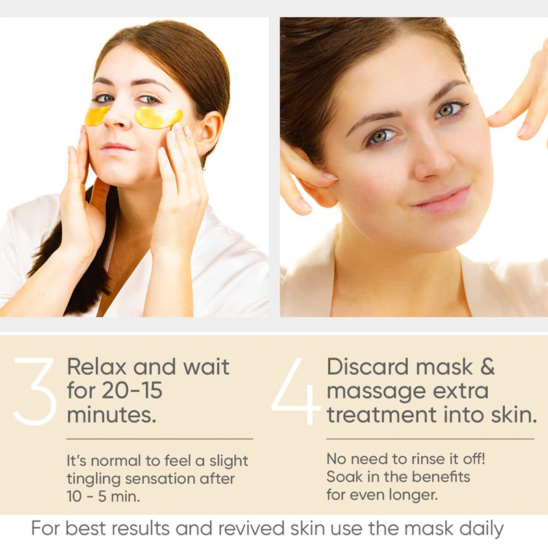 24K Gold Eye Mask Patch Eye Bag Removal & Wrinkle Lifting 7 24K Gold Eye Mask Patch Eye Bag Removal & Wrinkle Lifting - Image 7