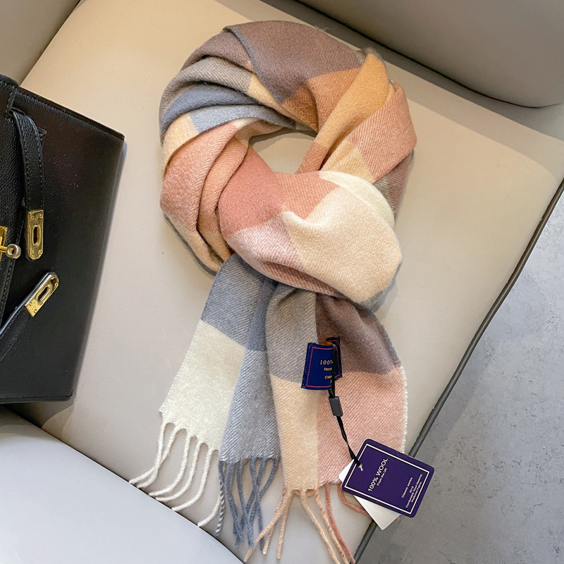 Wool Scarf Men's Winter Red New Style Fruit Green Gray 2 Wool Scarf Men's Winter Red New Style Fruit Green Gray - Image 2