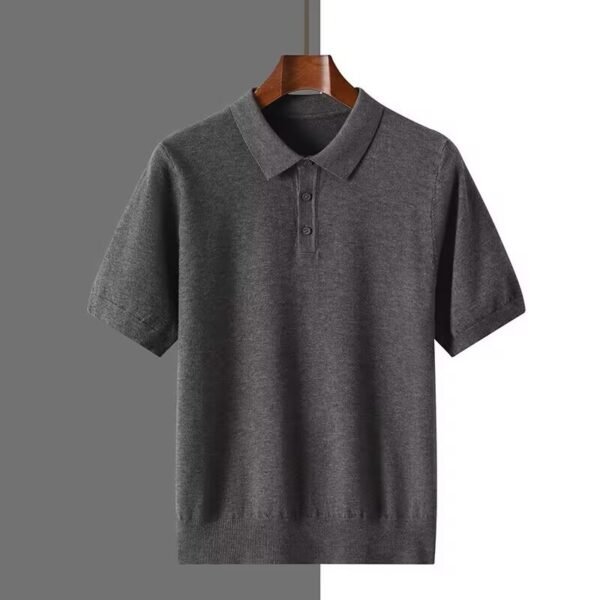 Men's Edit — Men's Fine Knit Polo Shirt Business Short Sleeve Top