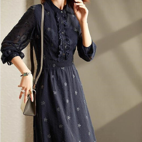 Chiffon Long Sleeve Dress