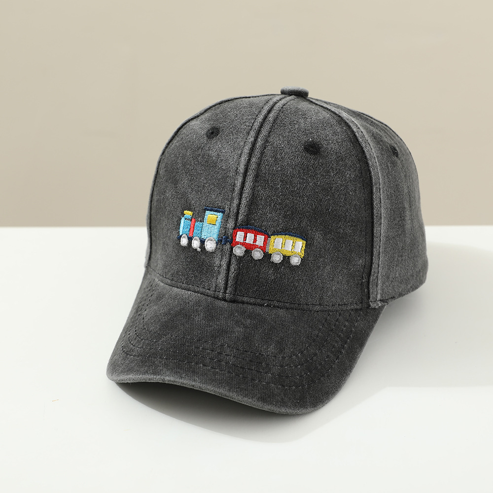 Children Toddler Peaked Cap Small Train Washed Layer Peaked Baseball Hat Trendy 7 Children Toddler Peaked Cap Small Train Washed Layer Peaked Baseball Hat Trendy - Image 7