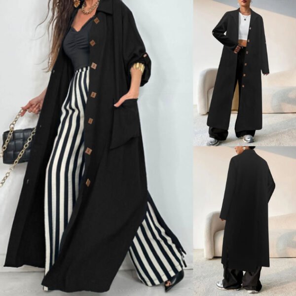 The Resort Edit — Women's Long Below the Knee Trendy Trench Coat