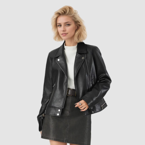 Cropped Leather Jacket