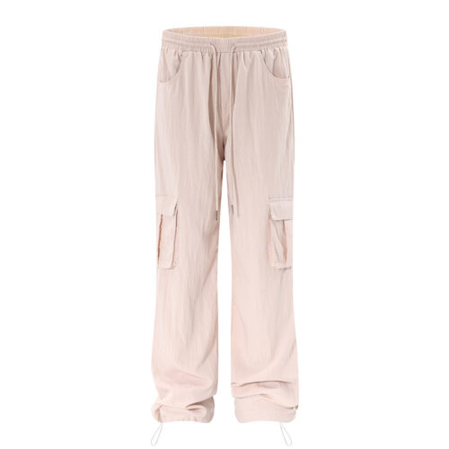 Solid Color Multi-pocket Cargo Pants Men