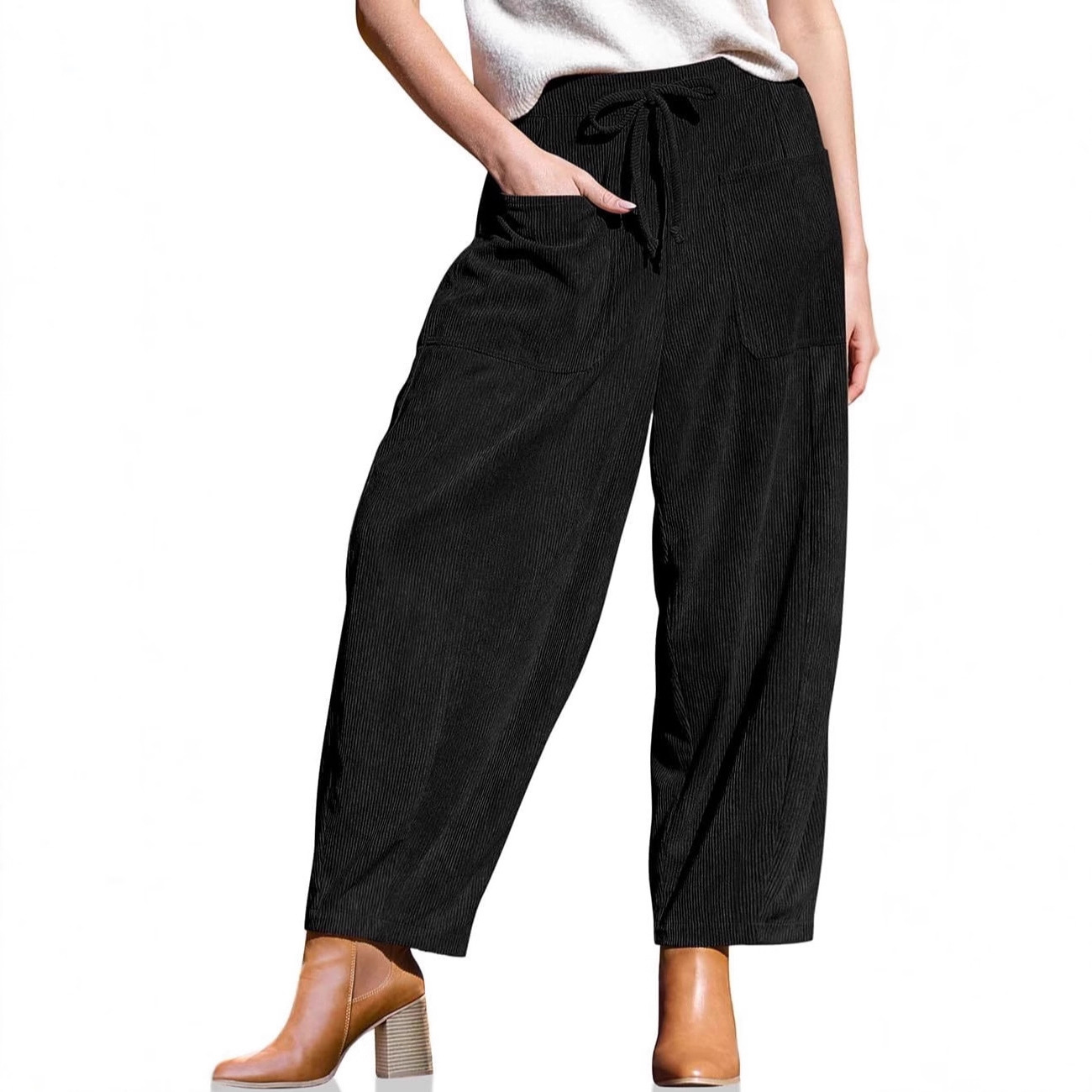 Wide Leg Cargo Pants High Waisted Baggy Utility Trousers 6 Wide Leg Cargo Pants High Waisted Baggy Utility Trousers - Image 6
