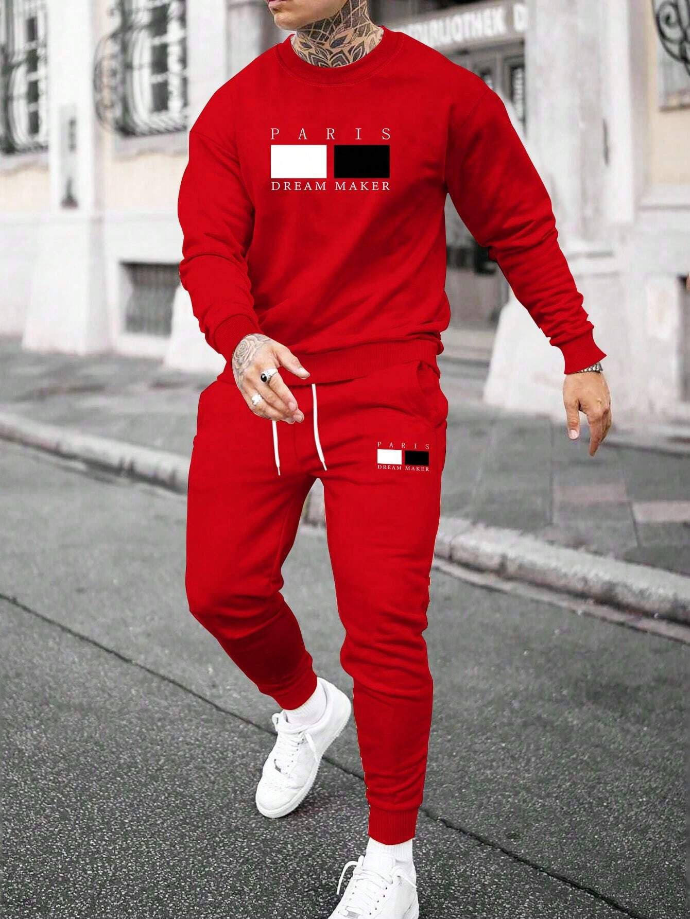 Men's Sweatshirt Set Casual Round Neck Sports Suit Duo 7 Men's Sweatshirt Set Casual Round Neck Sports Suit Duo - Image 7