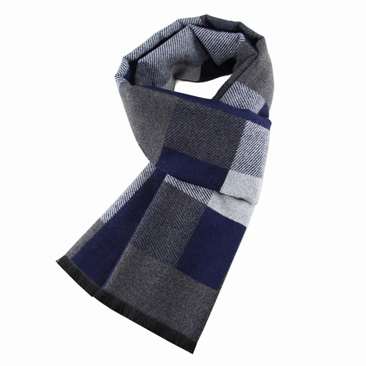 Men's Wool-like Scarf Korean-style Plaid 6 Men's Wool-like Scarf Korean-style Plaid - Image 6