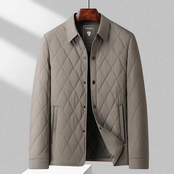 The Resort Edit — Men's Thermal Coat Mulberry Silk Quilted Business Jacket