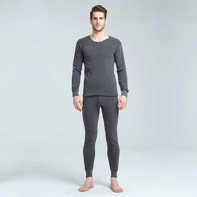 Men's Thermal Underwear Set Fleece Lined Winter Base Layer 8 Men's Thermal Underwear Set Fleece Lined Winter Base Layer - Image 8