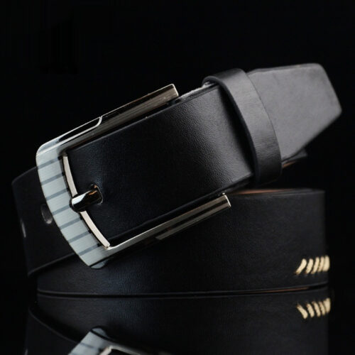 Men's Threading Casual Student Pin Buckle Belt
