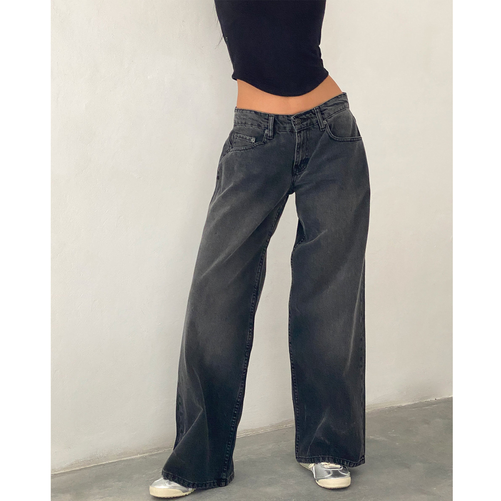 Baggy Jeans for Women Low Rise Vintage Wide Leg Denim 4 Baggy Jeans for Women Low Rise Vintage Wide Leg Denim - Image 4