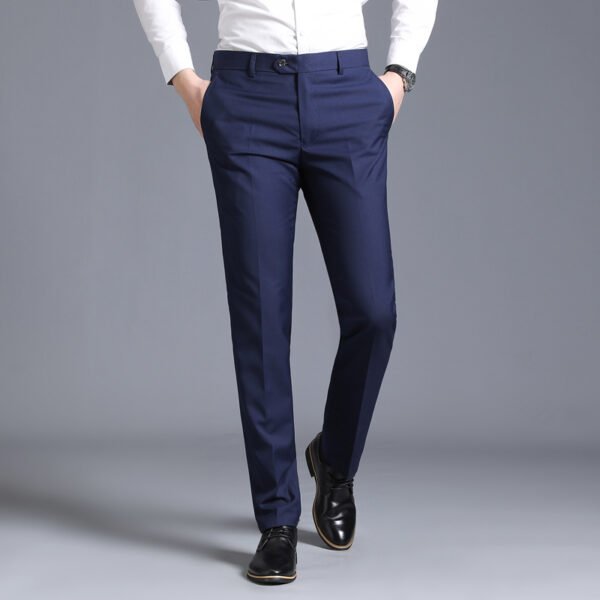Men's Edit — Straight Suit Pants Slim Fit Work Trousers