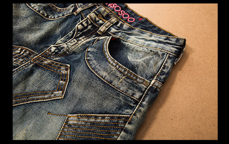 Splicing Denim Biker Cargo Jeans Premium Moto Utility 6 Splicing Denim Biker Cargo Jeans Premium Moto Utility - Image 6