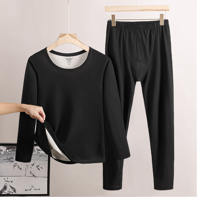 Thermal Underwear Set | Men's Fleece-Lined Cotton Base Layer 1 Thermal Underwear Set