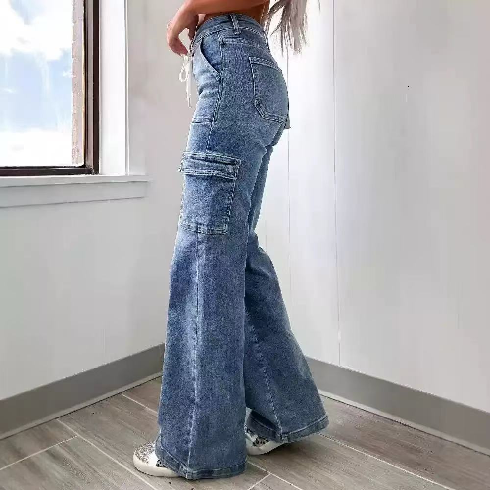 Cargo Pants for Women High Waisted Baggy Utility Jeans 4 Cargo Pants for Women High Waisted Baggy Utility Jeans - Image 4