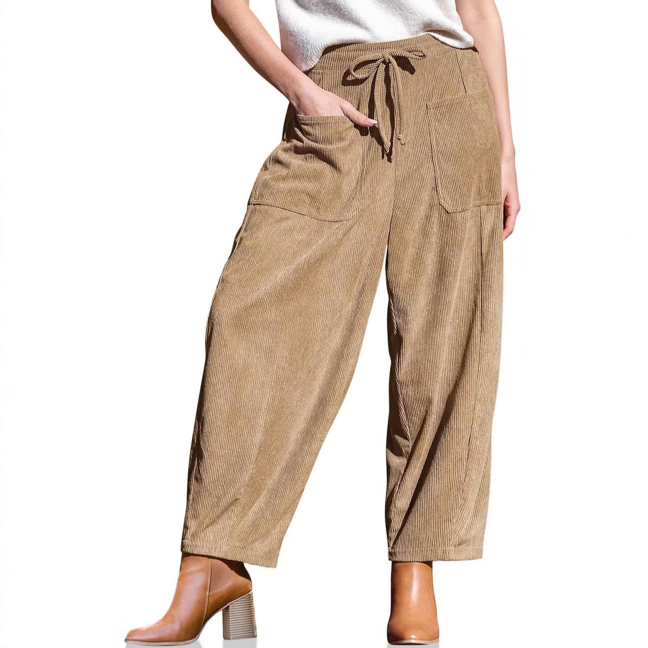 Wide Leg Cargo Pants High Waisted Baggy Utility Trousers 2 Wide Leg Cargo Pants High Waisted Baggy Utility Trousers - Image 2