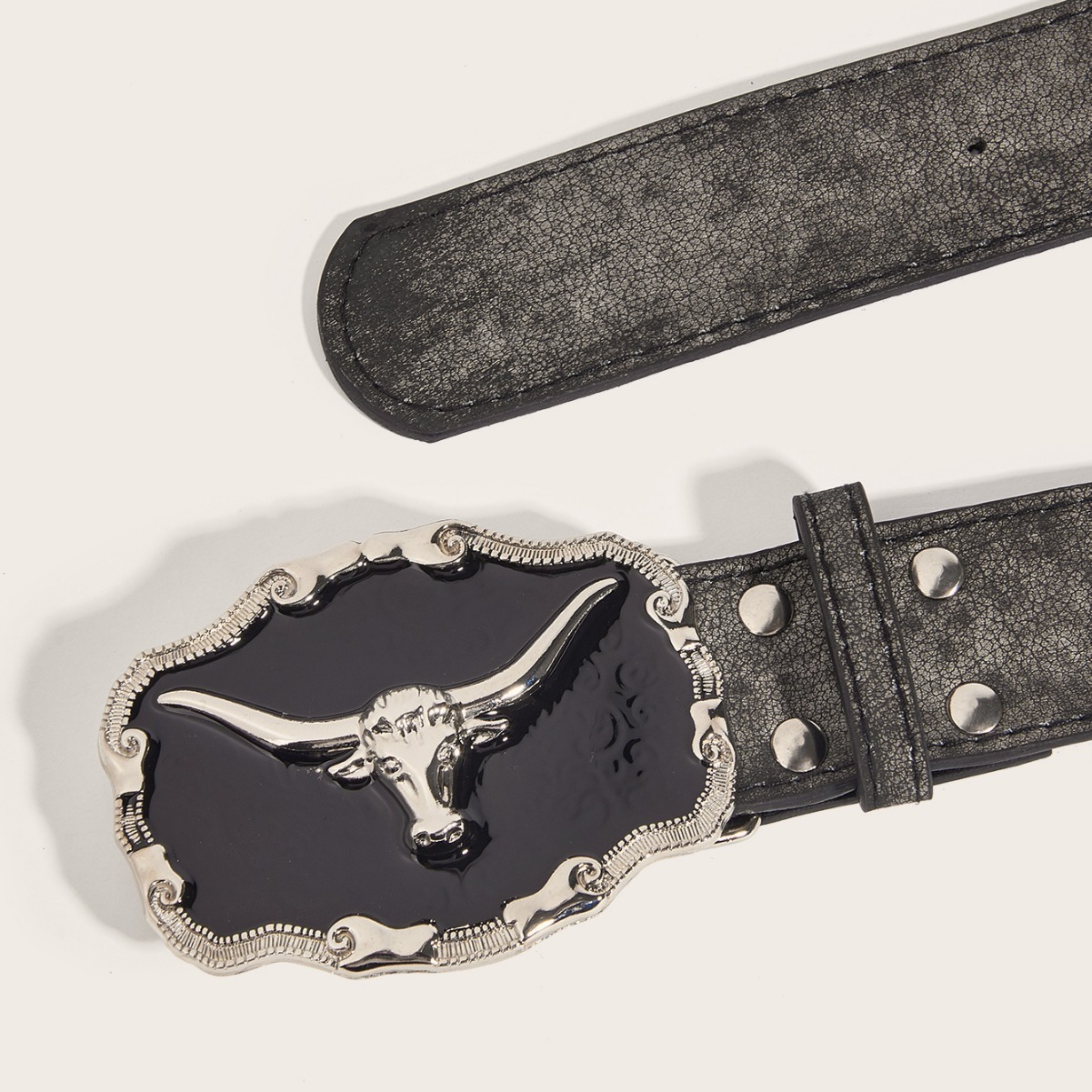 Retro Domineering Epoxy Cattle Head Buckle Women's Casual Men's Jeans Strap Personality Belt 7 Retro Domineering Epoxy Cattle Head Buckle Women's Casual Men's Jeans Strap Personality Belt - Image 7