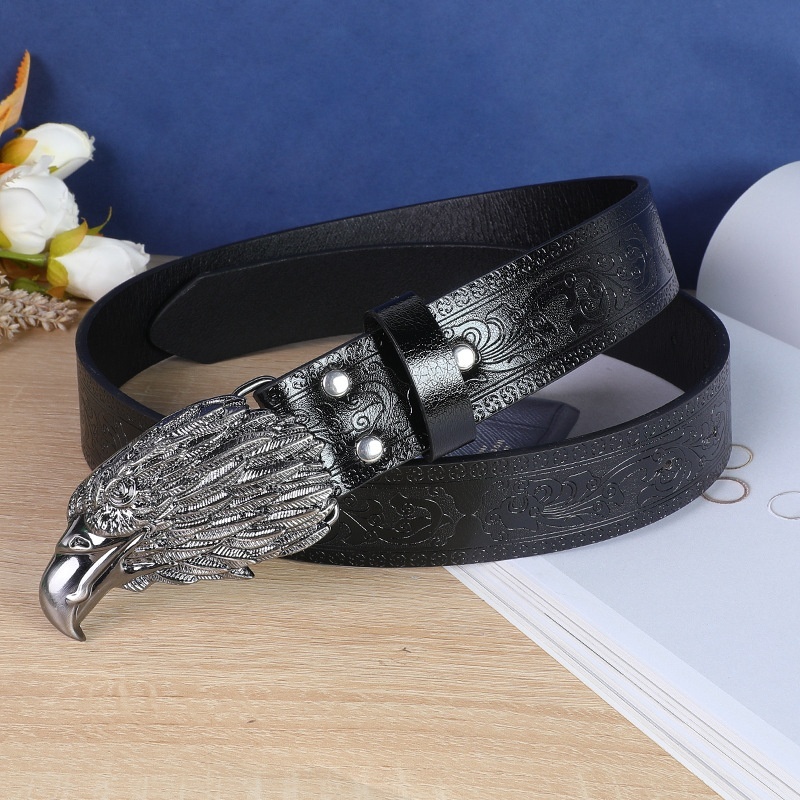 Belt Cow Head Buckle Men 2 Belt Cow Head Buckle Men - Image 2