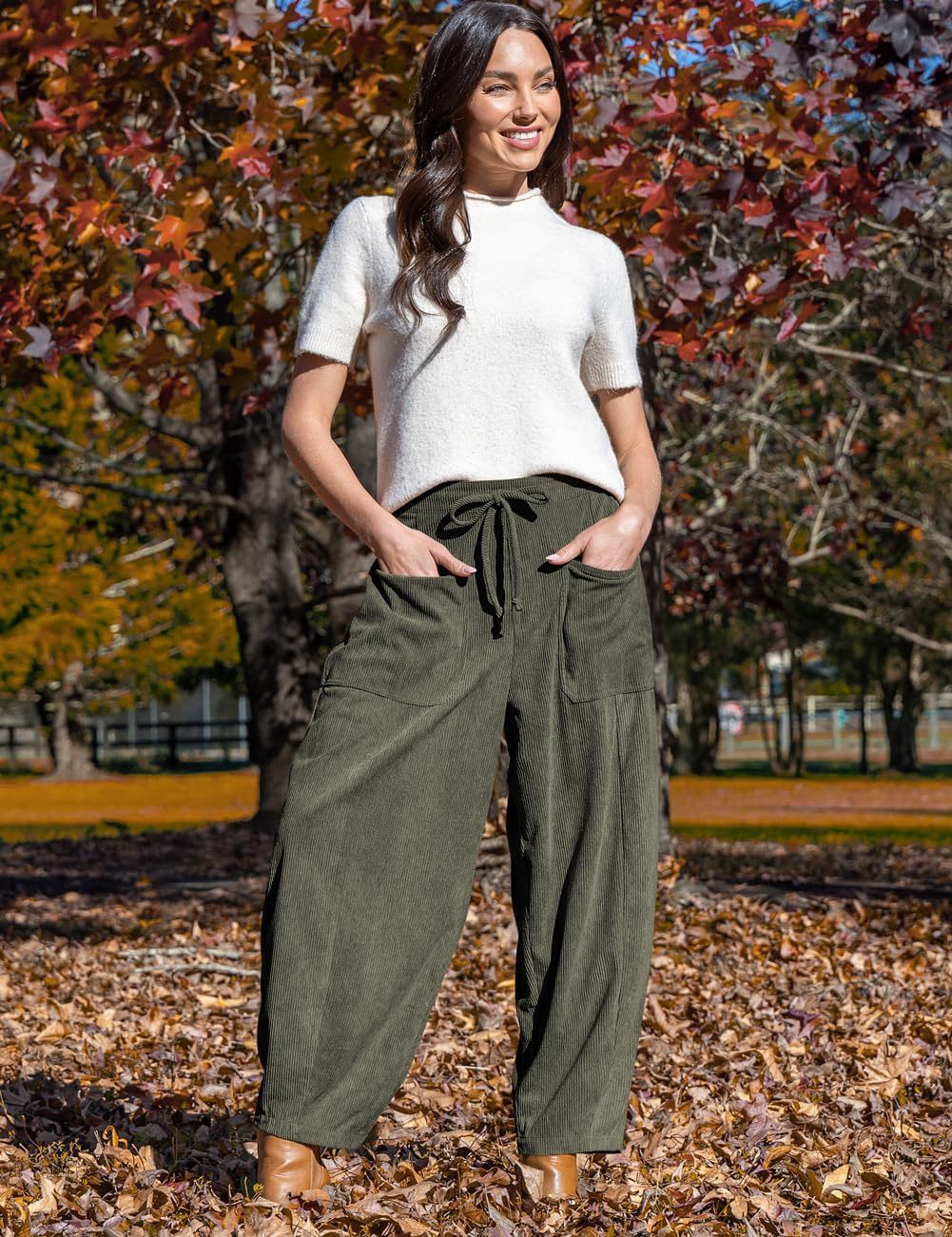 Wide Leg Cargo Pants High Waisted Baggy Utility Trousers 5 Wide Leg Cargo Pants High Waisted Baggy Utility Trousers - Image 5