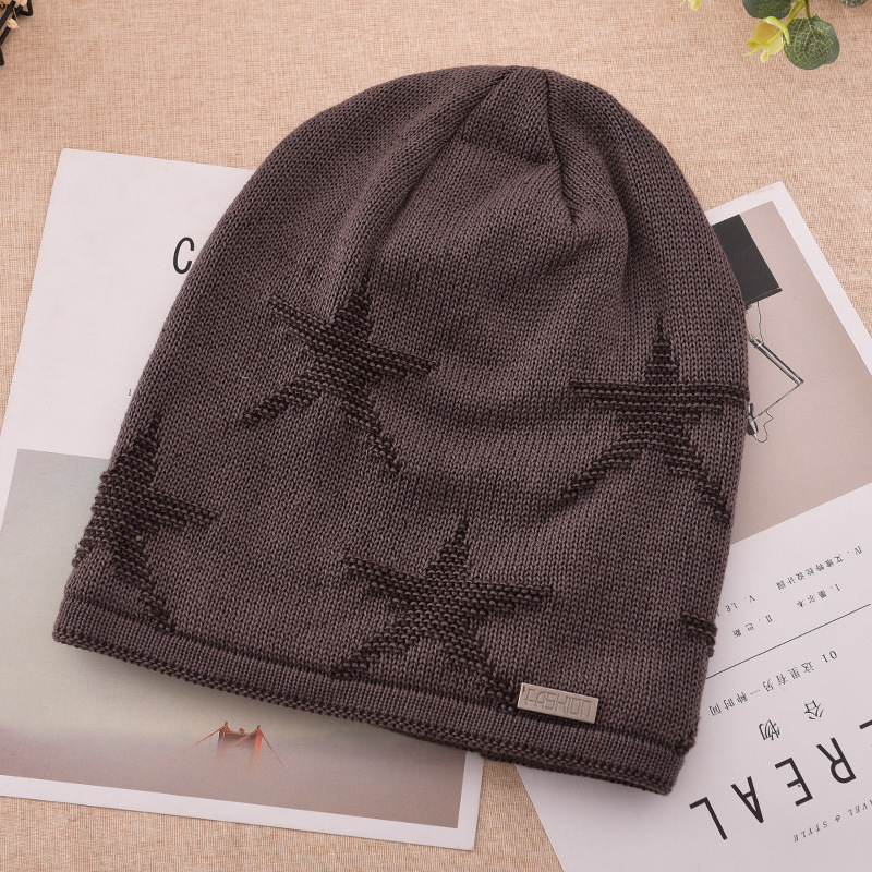 Men's Fashion Knitted Outdoor Warm Woolen Cap 1 Men's Fashion Knitted Outdoor Warm Woolen Cap