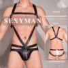 Men's Sexy Body Harness Jumpsuit | Elastic Strap Bodysuit