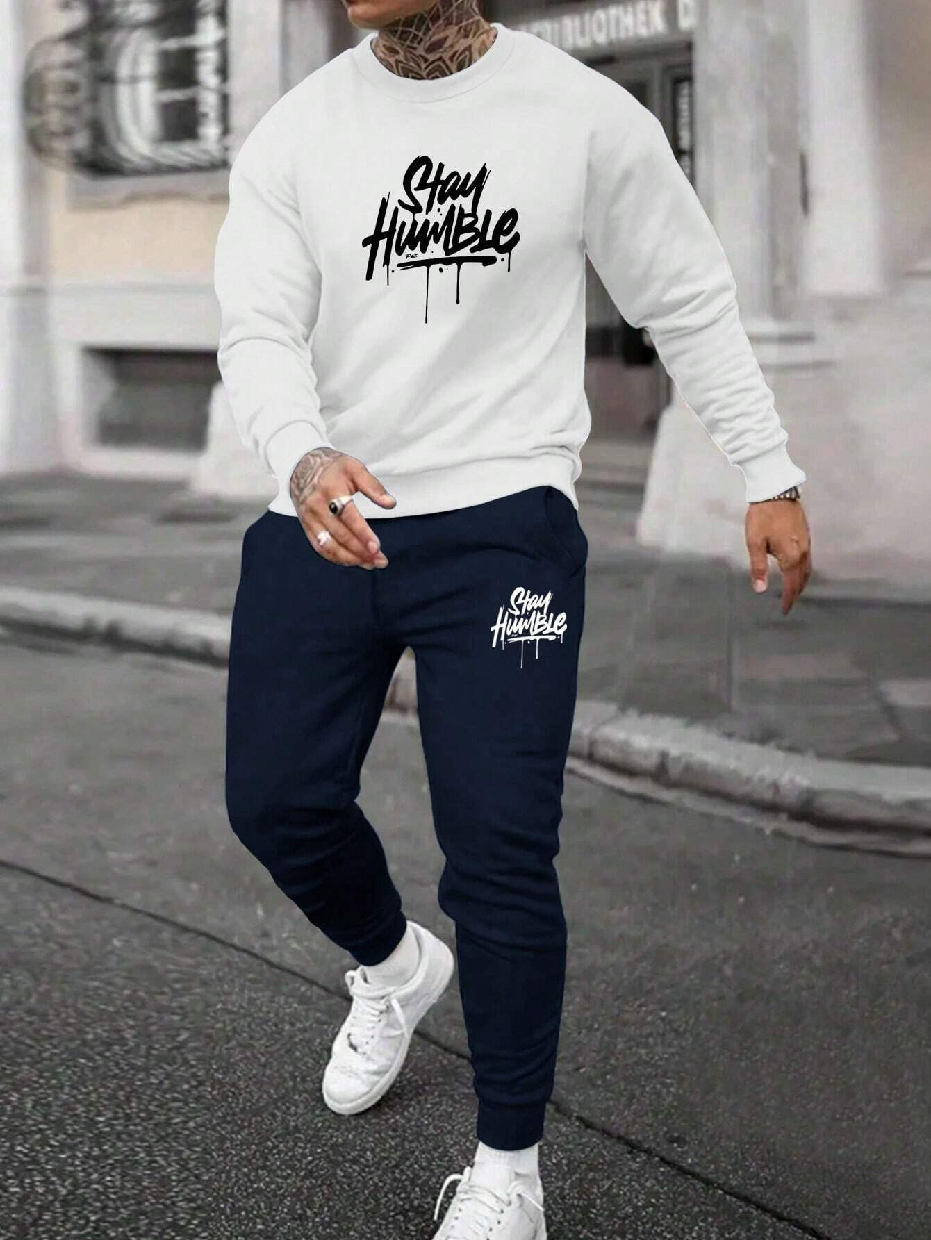Men's Sweatshirt Set Casual Round Neck Sports Suit Duo 10 Men's Sweatshirt Set Casual Round Neck Sports Suit Duo - Image 10