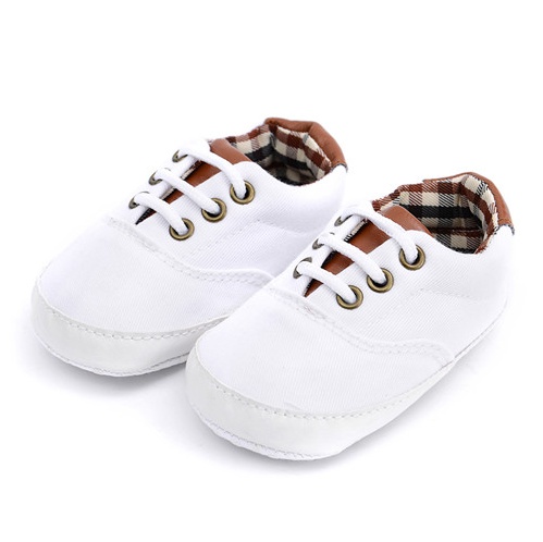 Solid color casual lace soft bottom baby canvas shoes baby shoes toddler shoes 4 Solid color casual lace soft bottom baby canvas shoes baby shoes toddler shoes - Image 4