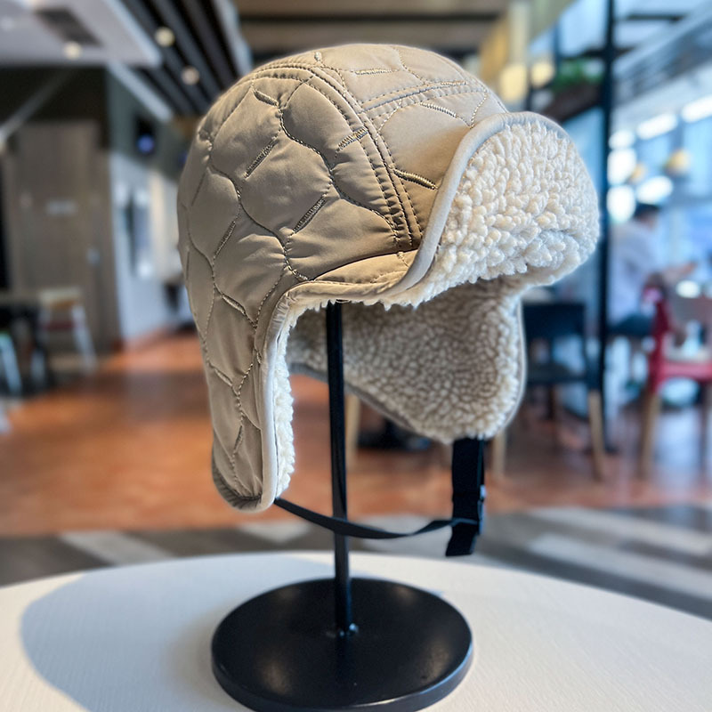 Thickened Fleece-lined Lamb Wool Warm Earflaps Cap 2 Thickened Fleece-lined Lamb Wool Warm Earflaps Cap - Image 2