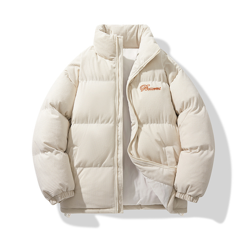 Padded Jacket Men's American Style Retro Varsity Puffer 4 Padded Jacket Men's American Style Retro Varsity Puffer - Image 4