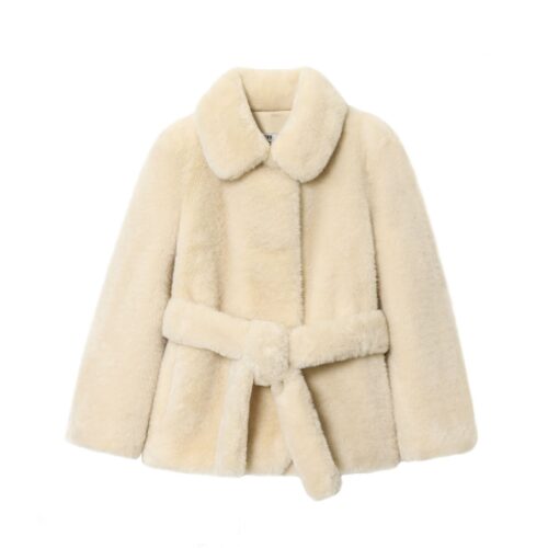 Belted Faux Fur Coat
