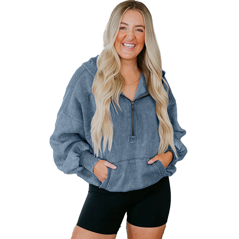 Loose Casual Style Large Pocket Patchwork Sweatshirt 9 Loose Casual Style Large Pocket Patchwork Sweatshirt - Image 9