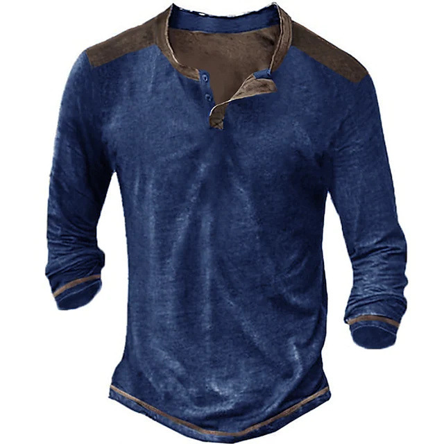 Retro Casual Long Sleeved Men Shirt 3 Retro Casual Long Sleeved Men Shirt - Image 3