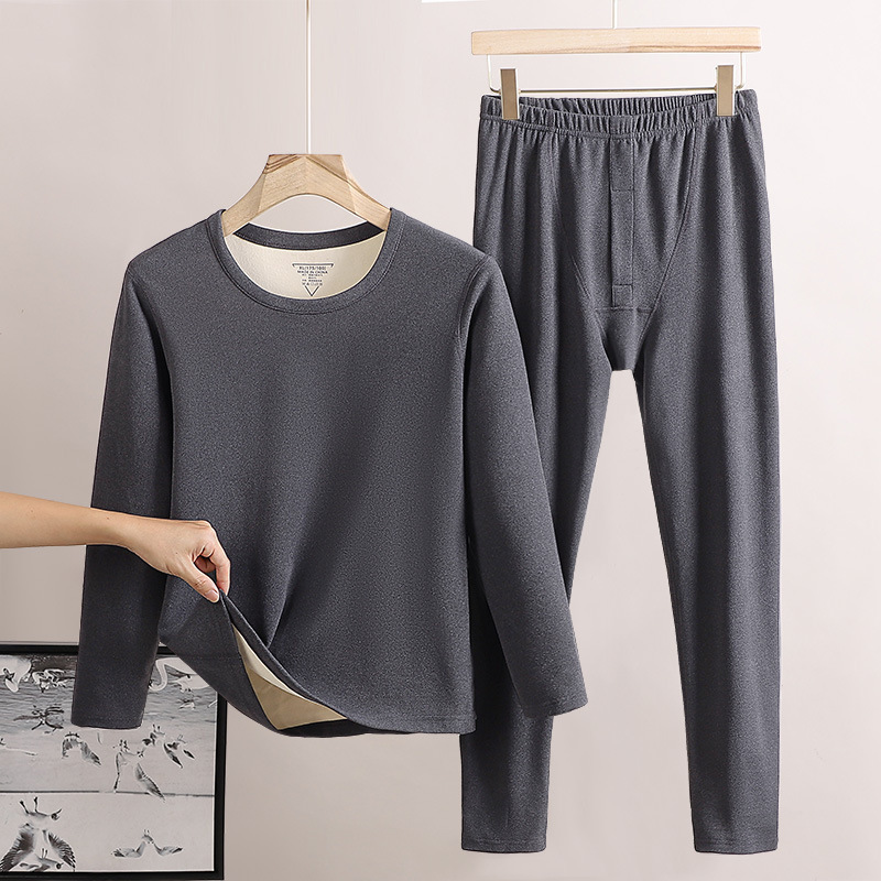 Thermal Underwear Set | Men's Fleece-Lined Cotton Base Layer 2 Thermal Underwear Set | Men's Fleece-Lined Cotton Base Layer - Image 2